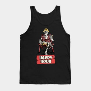 Drinking Skeleton , Happy hour Tank Top